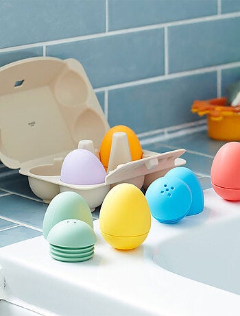 Lot de 6 oeufs sensoriel Arc-en-ciel