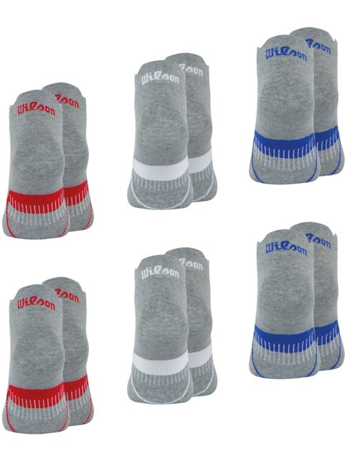 Lot de 6 paires de chaussettes basses homme wilson - Kiabi Lot de 6 paires de chaussettes basses homme wilson - Kiabi