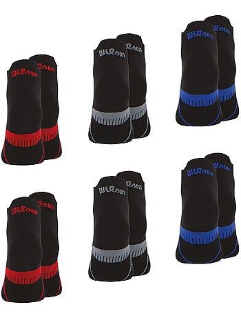 Lot de 6 paires de chaussettes basses homme wilson