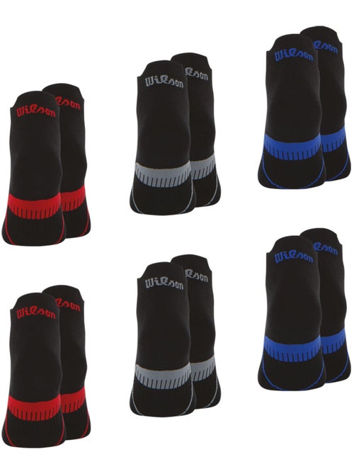 Lot de 6 paires de chaussettes basses homme wilson - Kiabi