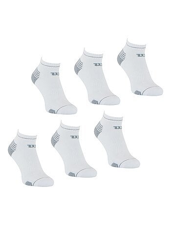 LOT DE 6 PAIRES DE CHAUSSETTES BASSES WILSON NOIR BLANC