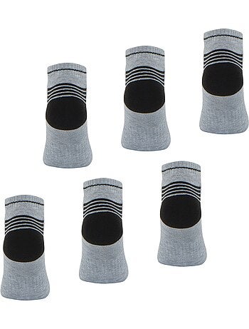 LOT DE 6 PAIRES DE CHAUSSETTES BASSES WILSON NOIR BLANC