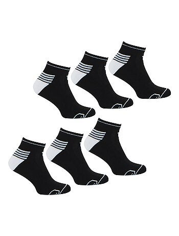 LOT DE 6 PAIRES DE CHAUSSETTES BASSES WILSON NOIR BLANC