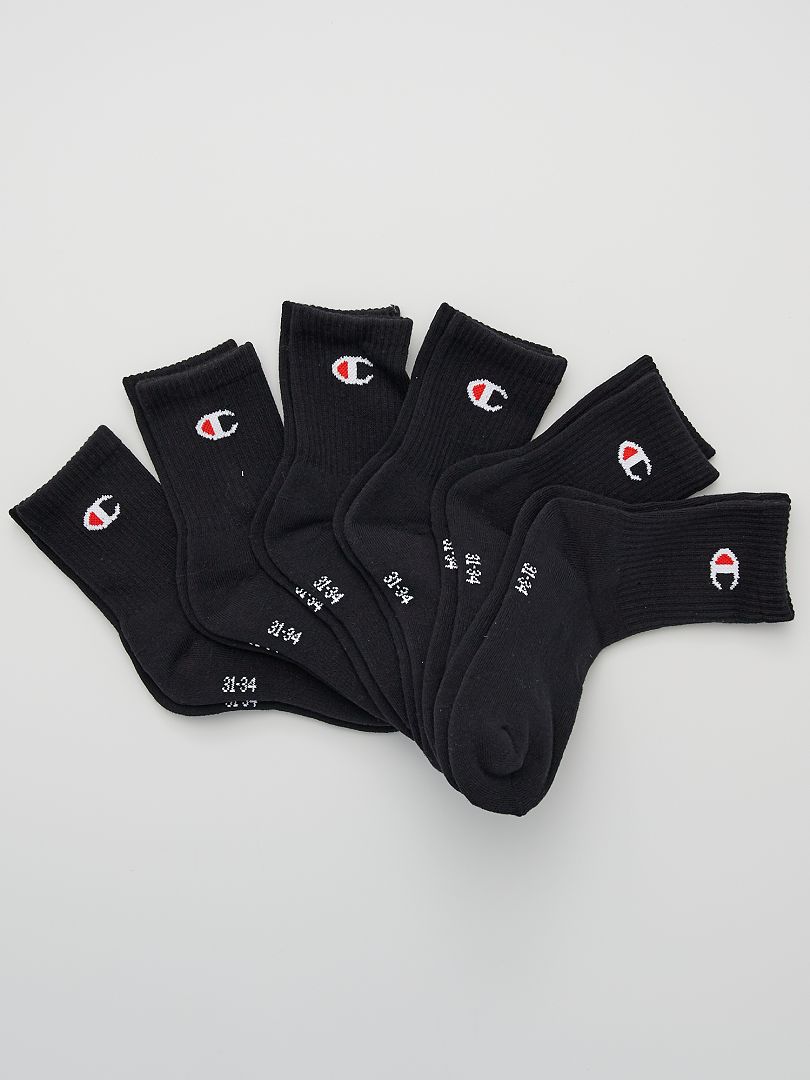 Chaussettes homme CHAMPION SPORT Pack de 3 paires Noires BRODERIE CHAMPION  39-42 Pack de 3 paires noires broderie champion - Cdiscount Prêt-à-Porter