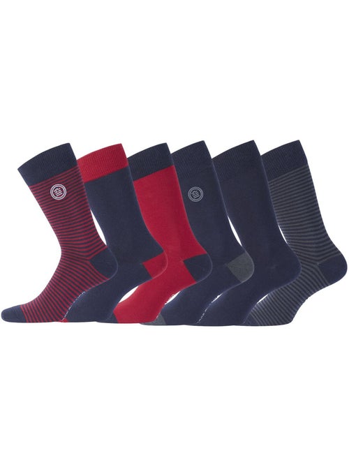 Lot de 6 paires de chaussettes de ville coton homme serge blanco - Kiabi Lot de 6 paires de chaussettes de ville coton homme serge blanco - Kiabi