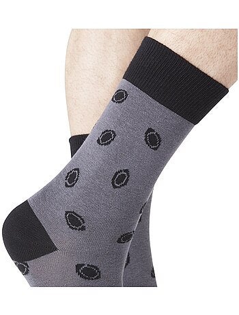 Lot de 6 Paires de Chaussettes de ville coton homme Serge Blanco