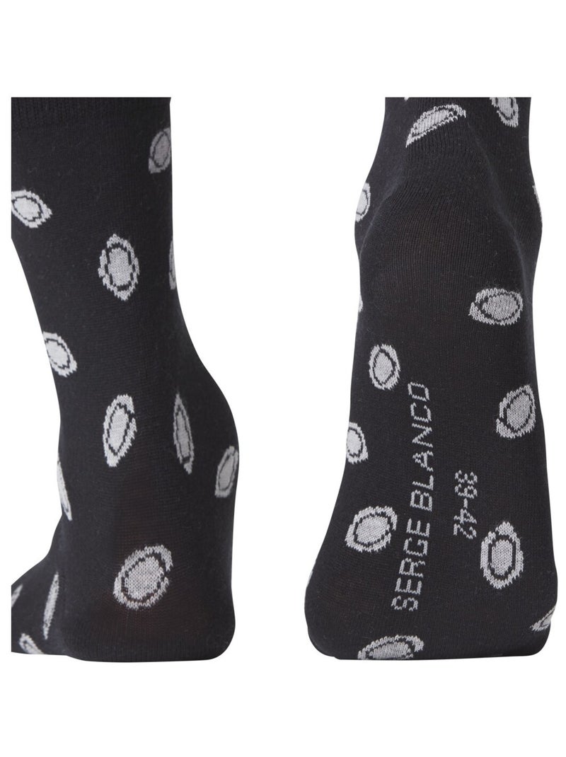 Lot de 6 Paires de Chaussettes de ville coton homme Serge Blanco Gris - Kiabi
