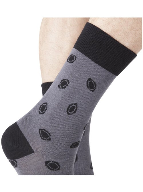Lot de 6 Paires de Chaussettes de ville coton homme Serge Blanco - Kiabi