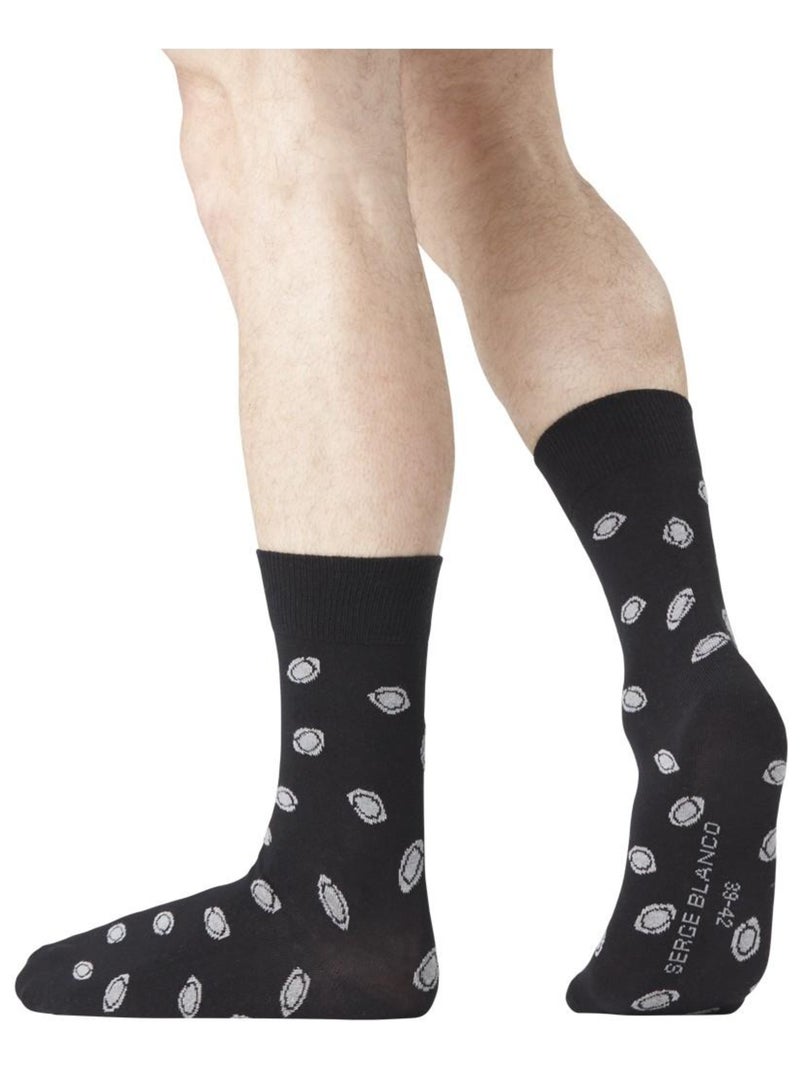 Lot de 6 Paires de Chaussettes de ville coton homme Serge Blanco Gris - Kiabi