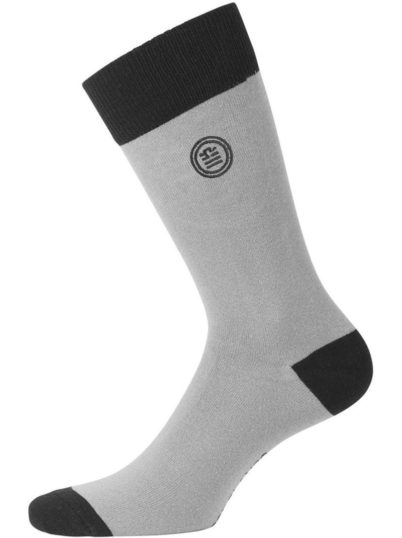 Lot de 6 Paires de Chaussettes de ville coton homme Serge Blanco Gris - Kiabi