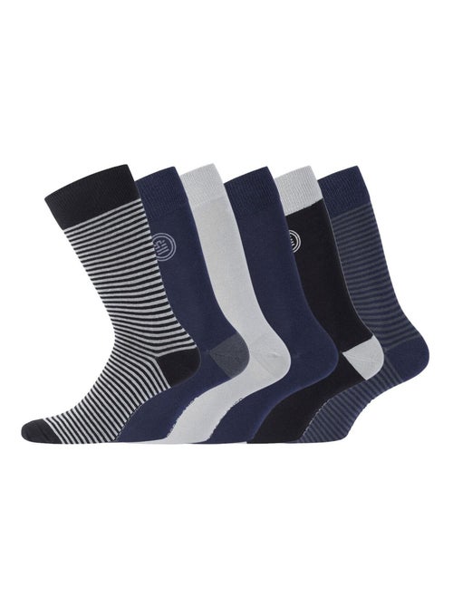 Lot de 6 Paires de Chaussettes de ville coton homme Serge Blanco - Kiabi Lot de 6 Paires de Chaussettes de ville coton homme Serge Blanco - Kiabi