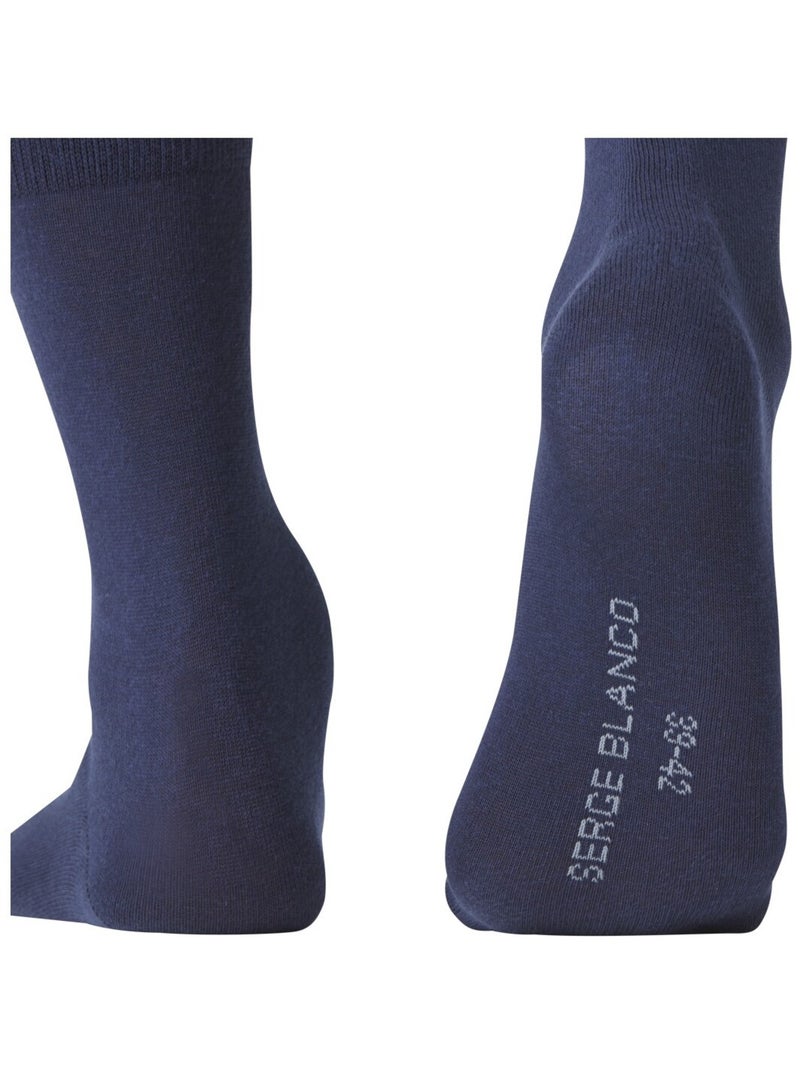 Lot de 6 Paires de Chaussettes de ville coton homme Serge Blanco Gris - Kiabi