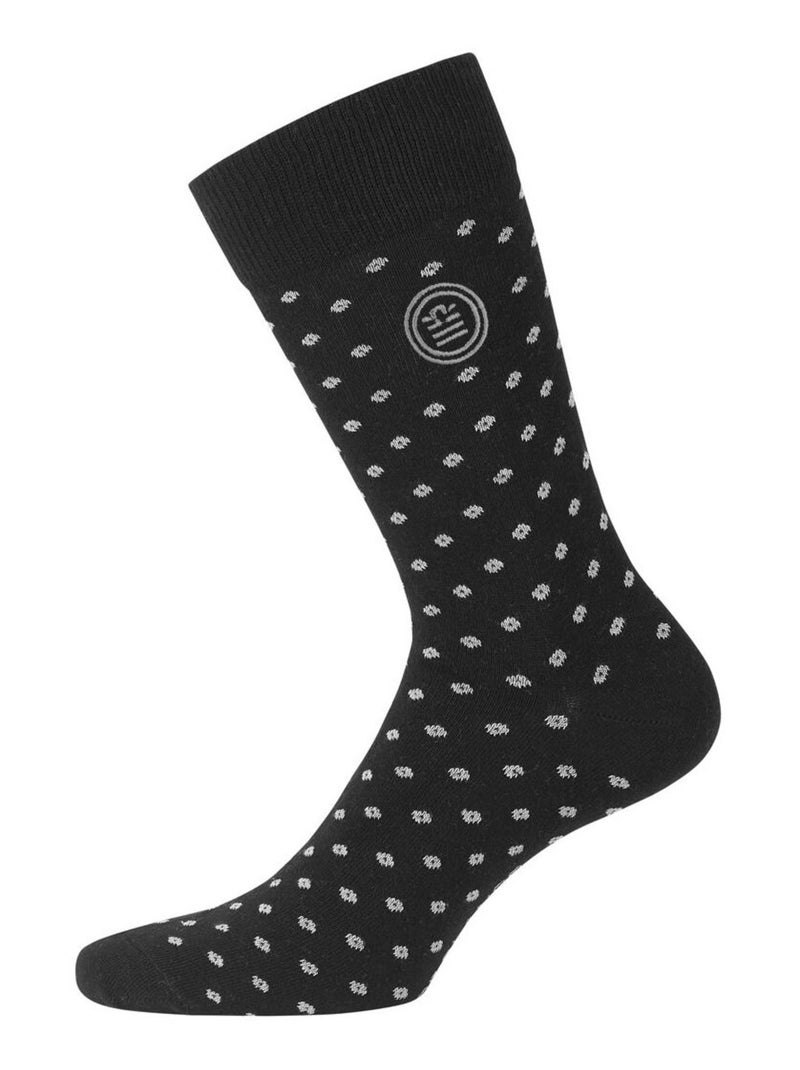Lot de 6 Paires de Chaussettes de ville coton homme Serge Blanco Noir - Kiabi