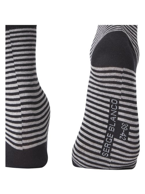 Lot de 6 Paires de Chaussettes de ville coton homme Serge Blanco - Kiabi