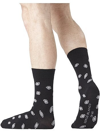 Lot de 6 Paires de Chaussettes de ville coton homme Serge Blanco