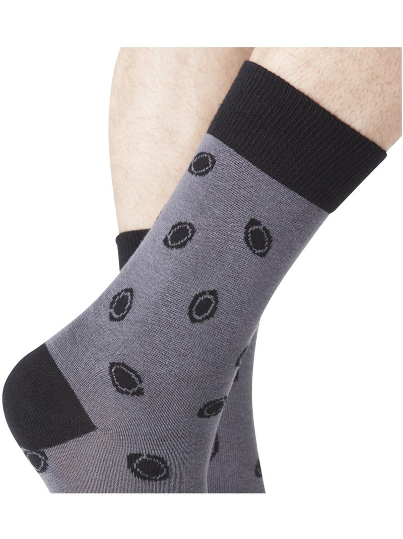 Lot de 6 Paires de Chaussettes de ville coton homme Serge Blanco Noir Gris - Kiabi