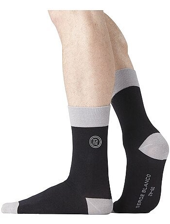 Lot de 6 Paires de Chaussettes de ville coton homme Serge Blanco
