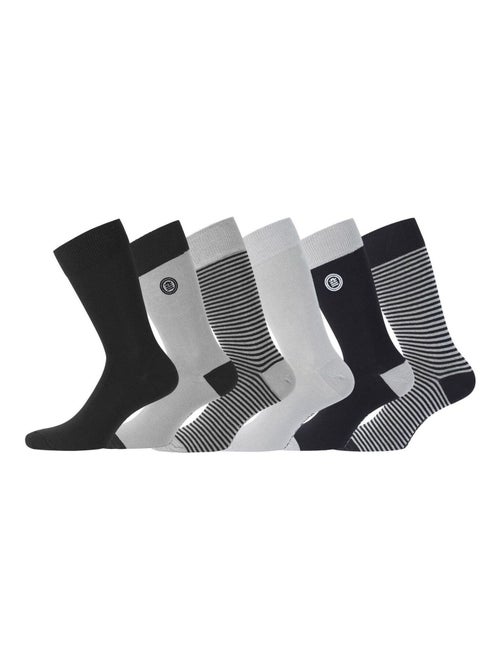 Lot de 6 Paires de Chaussettes de ville coton homme Serge Blanco - Kiabi