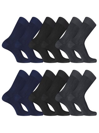 Lot de 6 Paires de chaussettes de ville en Fil d'Ecosse modèle 0110 Pierre Cardin