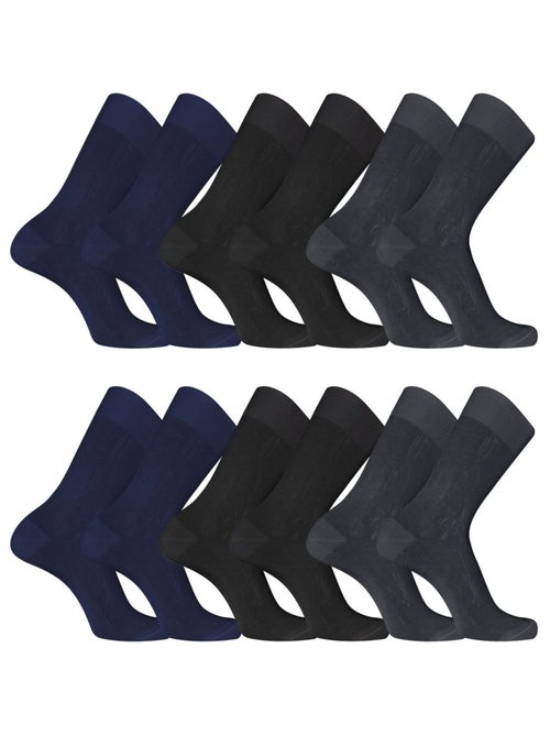 Lot de 6 Paires de chaussettes de ville en Fil d'Ecosse modèle 0110 Pierre Cardin - Kiabi