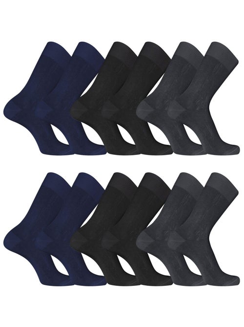 Lot de 6 Paires de chaussettes de ville en Fil d'Ecosse mod?le 0110 Pierre Cardin - Kiabi