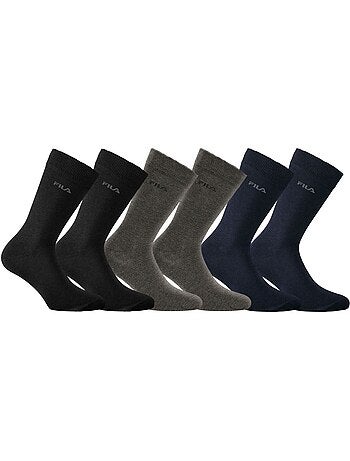 Lot de 6 paires de chaussettes de ville homme en bambou fila
