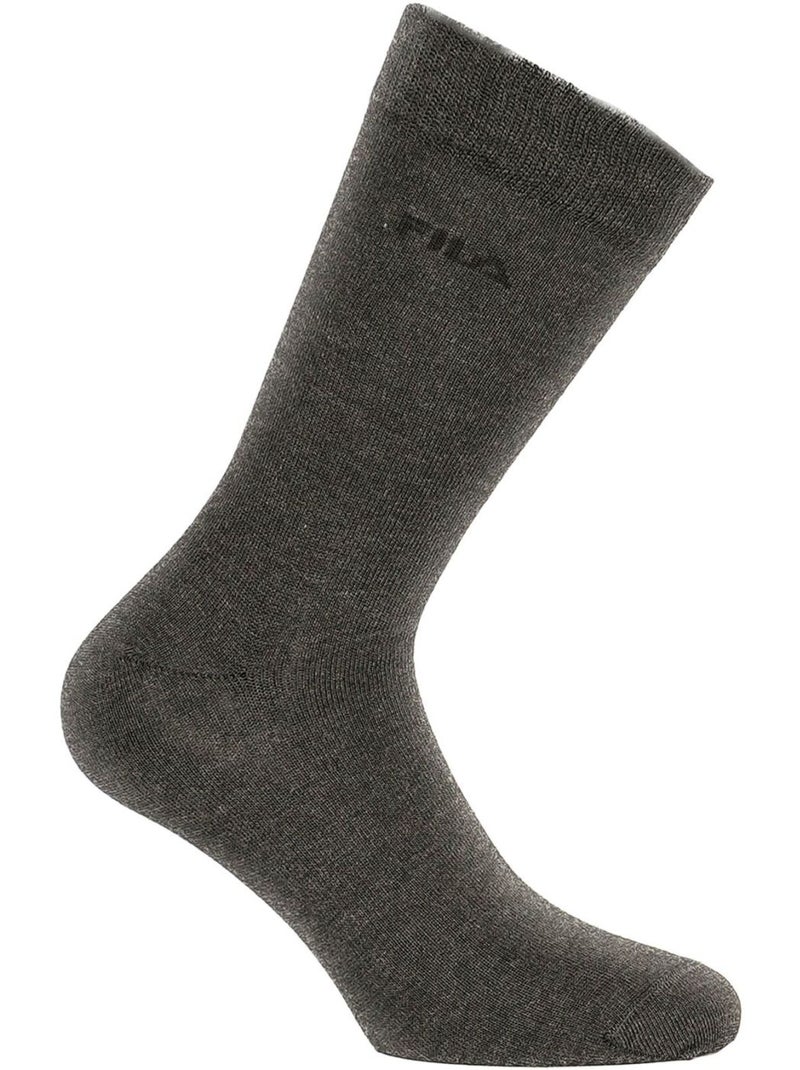 Lot de 6 Paires de Chaussettes de ville homme en bambou FU5511 Fila Gris - Kiabi