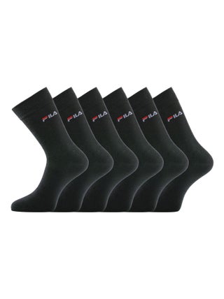 Lot de 6 paires de chaussettes de ville homme F9630 Noir Fila