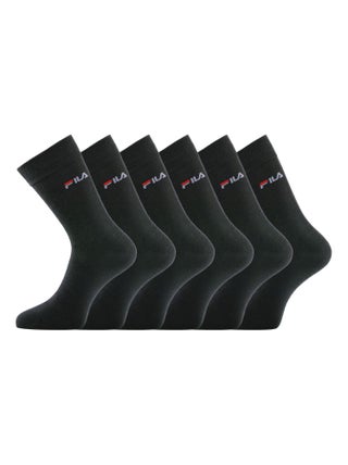 Lot de 6 paires de chaussettes de ville homme F9630 Noir Fila