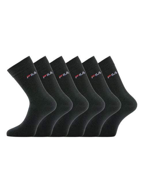 Lot de 6 paires de chaussettes de ville homme  noir fila - Kiabi