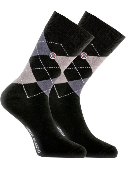 Lot de 6 paires de chaussettes de ville Serge Blanco Losange Serge Blanco - Kiabi