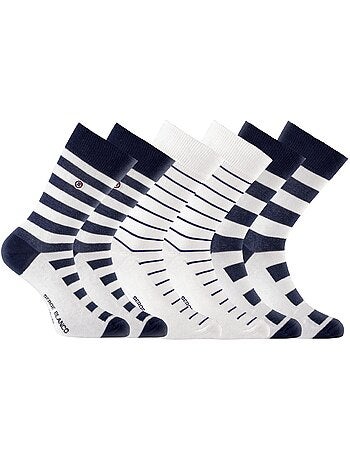 Lot de 6 paires de chaussettes de ville Serge Blanco Marin Serge Blanco