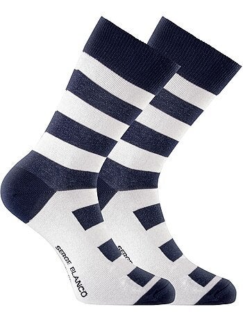 Lot de 6 paires de chaussettes de ville Serge Blanco Marin Serge Blanco