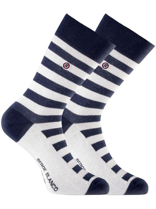Lot de 6 paires de chaussettes de ville Serge Blanco Marin Serge Blanco - Kiabi