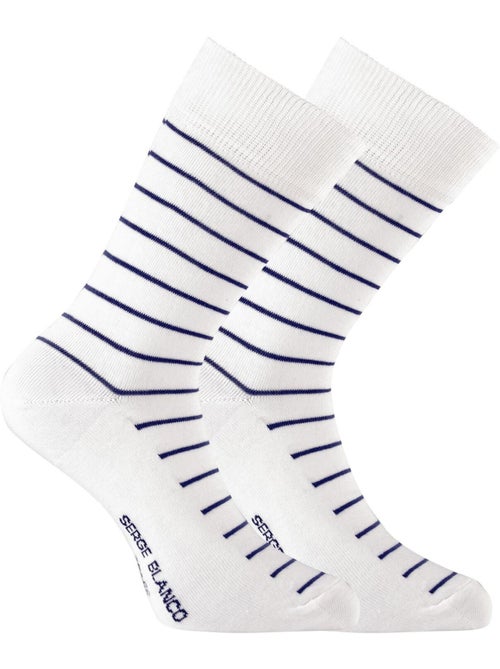 Lot de 6 paires de chaussettes de ville Serge Blanco Marin Serge Blanco - Kiabi