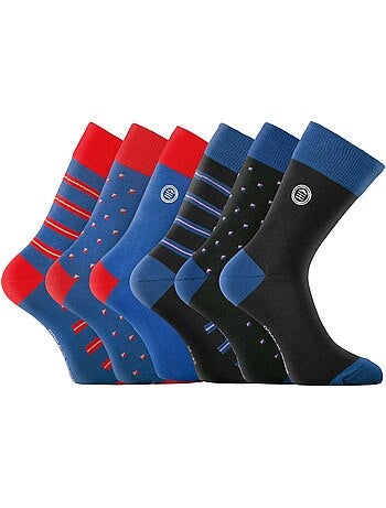 Lot de 6 paires de chaussettes de ville Town AD Serge Blanco