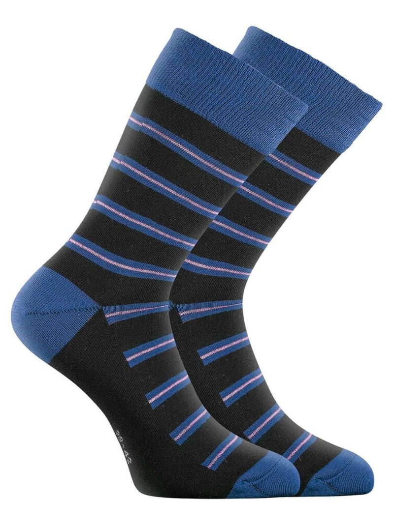 Lot de 6 paires de chaussettes de ville Town AD Serge Blanco Bleu - Kiabi