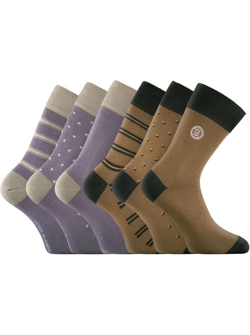 Lot de 6 paires de chaussettes de ville Town ED Serge Blanco - Kiabi
