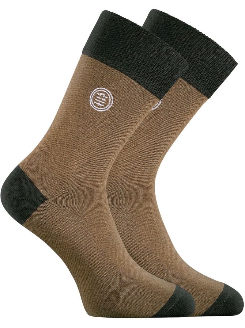 Lot de 6 paires de chaussettes de ville Town ED Serge Blanco Gris - Kiabi