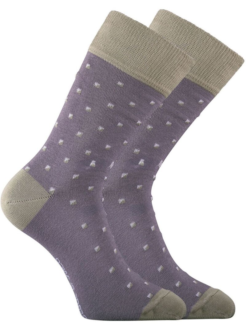 Lot de 6 paires de chaussettes de ville Town ED Serge Blanco Gris - Kiabi