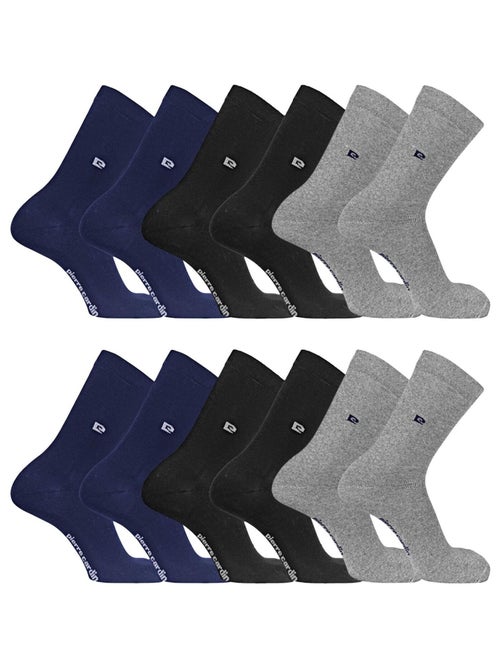 Lot de 6 Paires de chaussettes de ville unies modèle PC 00399 Pierre Cardin - Kiabi
