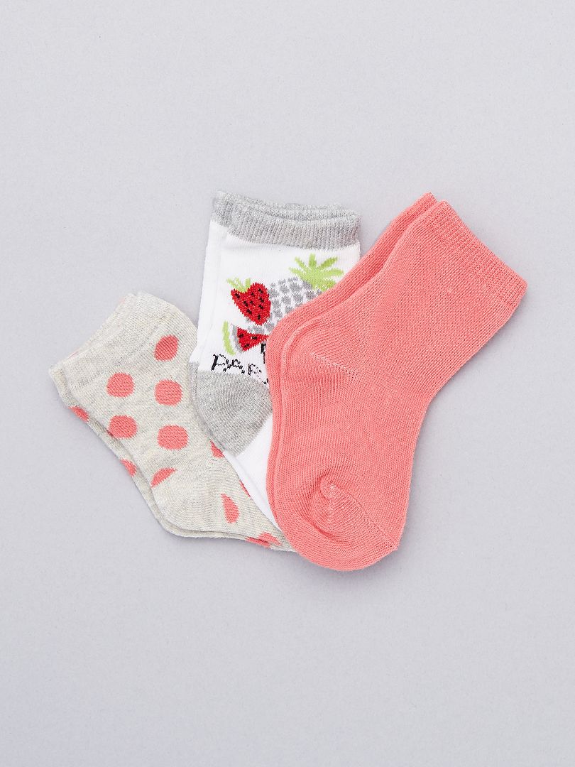 Lot De Paires De Chaussettes Gris Orange Kiabi