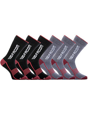Lot de 6 paires de chaussettes hautes de travail breath facom
