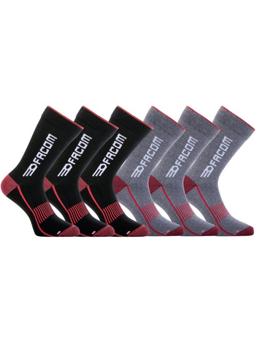 Lot de 6 paires de chaussettes hautes de travail breath facom - Kiabi Lot de 6 paires de chaussettes hautes de travail breath facom - Kiabi