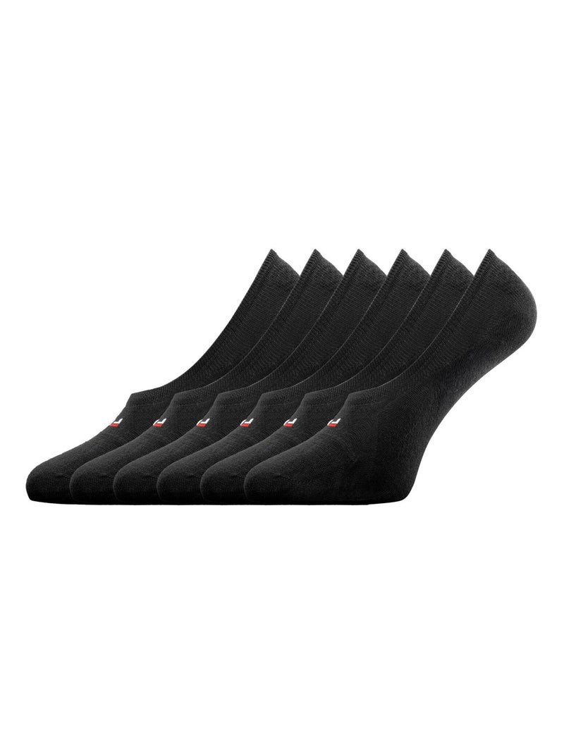 Lot de 6 paires de chaussettes invisibles / protège-pieds Fila Noir - Kiabi