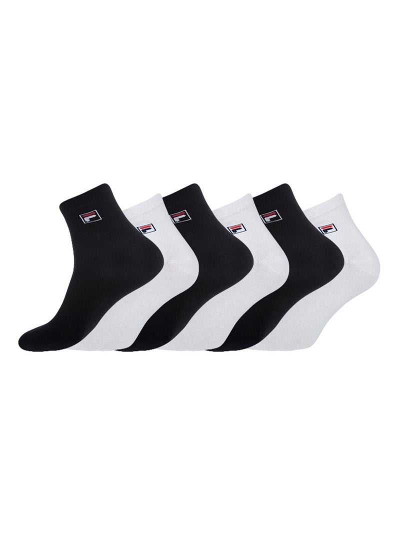 Lot de 6 Paires de Chaussettes Lowcuts Fila Blanc Noir - Kiabi