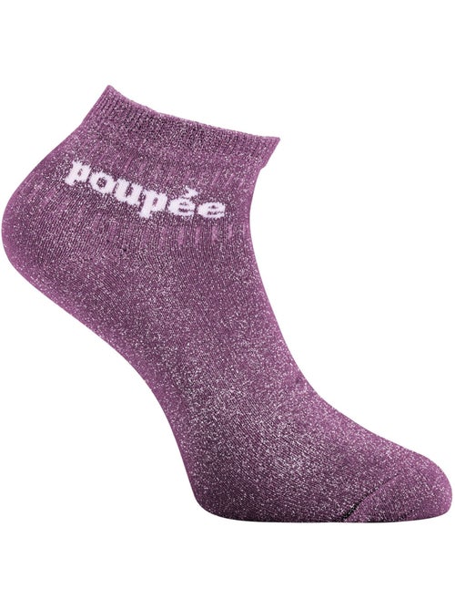 Lot de 6 paires de chaussettes mi-hautes femme à paillettes meuf twinday - Kiabi
