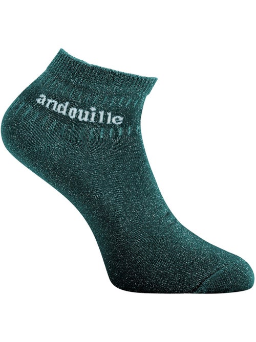Lot de 6 paires de chaussettes mi-hautes femme à paillettes meuf twinday - Kiabi