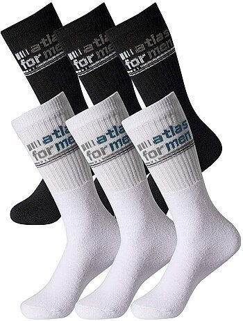 Lot de 6 paires de chaussettes mi-hautes spor - atlas for men