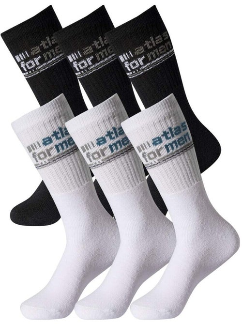Lot de 6 paires de chaussettes mi-hautes spor - atlas for men - Kiabi Lot de 6 paires de chaussettes mi-hautes spor - atlas for men - Kiabi